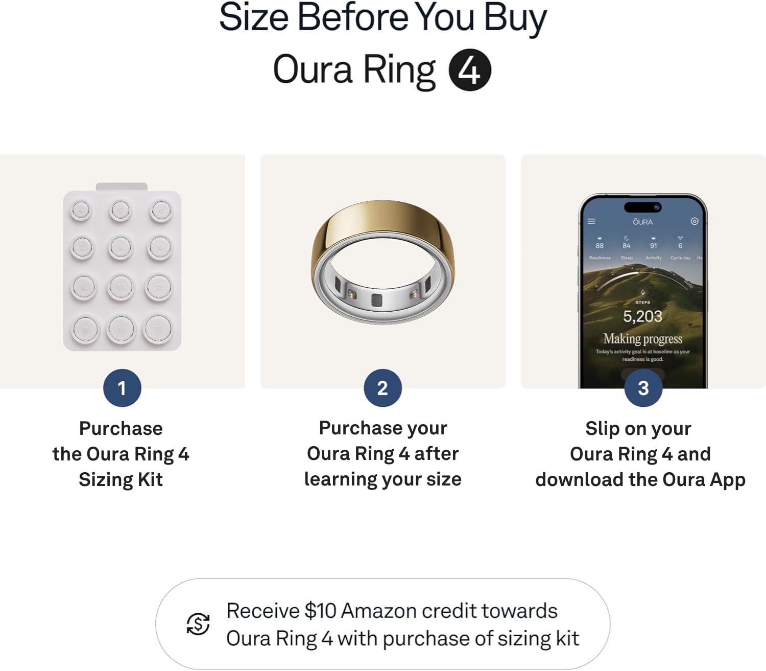 Oura Ring 4 - Gold - Size 7 - Sleep, Activity, Women’s Health, AI Advisor, Up to 8 Days of Battery Life, Size Before You Buy, Android & iOS Compatible Gold 7 U1
