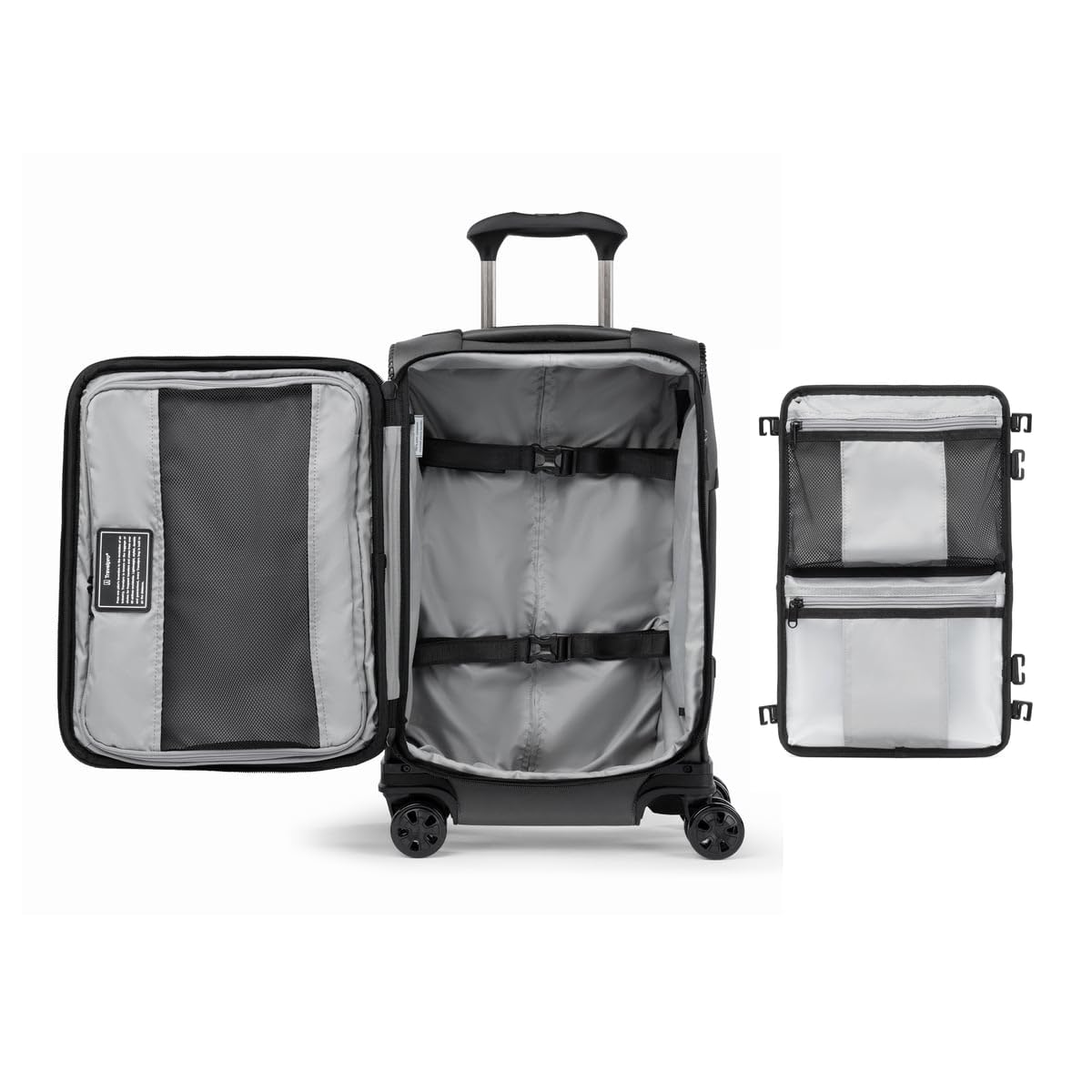 Travelpro Crew Classic Lightweight Softside Expandable Carry on Luggage, 8 Wheel Spinner Suitcase, Men and Women, Carry On 21-Inch, Titanium Grey Titanium Grey Carry On U3