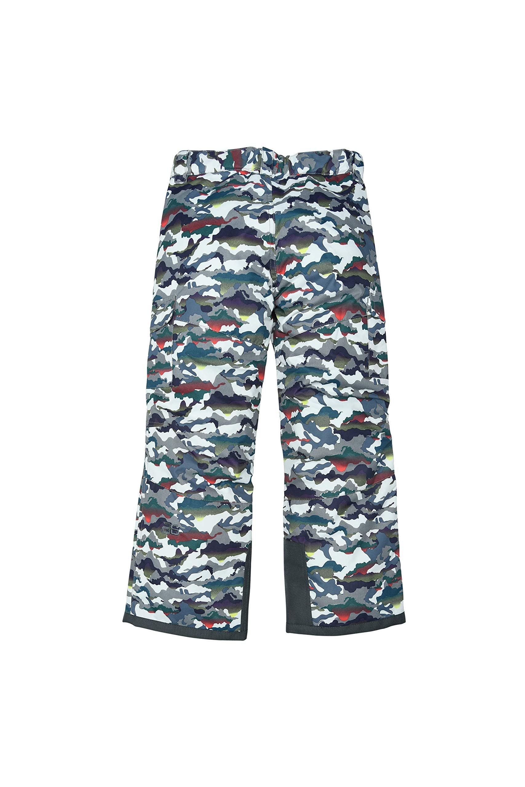 Arctix Kids Snowsports Cargo Snow Pants with Articulated Knees White Multi Camo Medium Husky U1