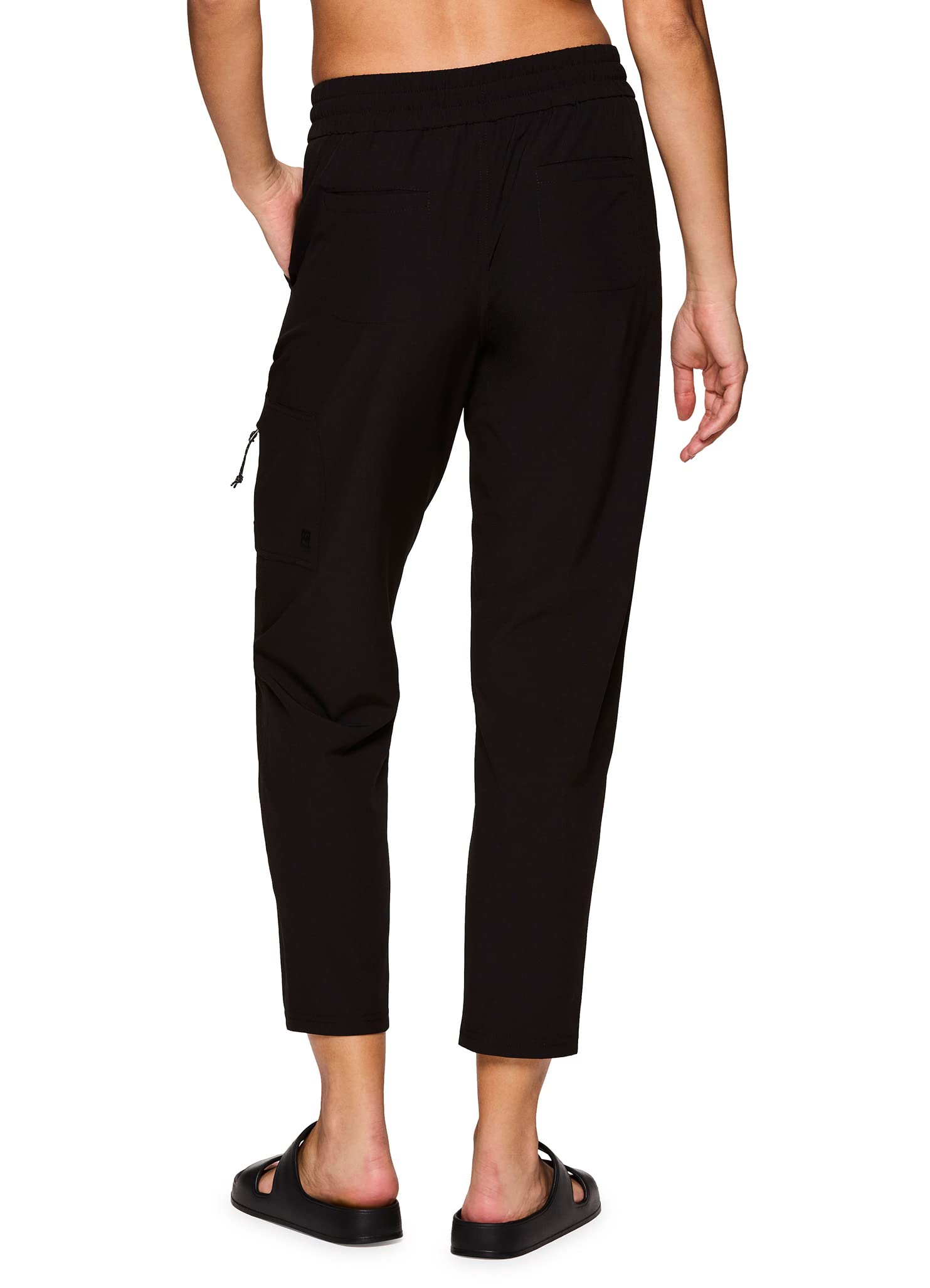 Avalanche Women's Ripstop Pant with UPF 50 Protection Everyday Hiking Ankle Pant with Pockets Quick Drying Pant for Hiking, Black Black X-Large U2