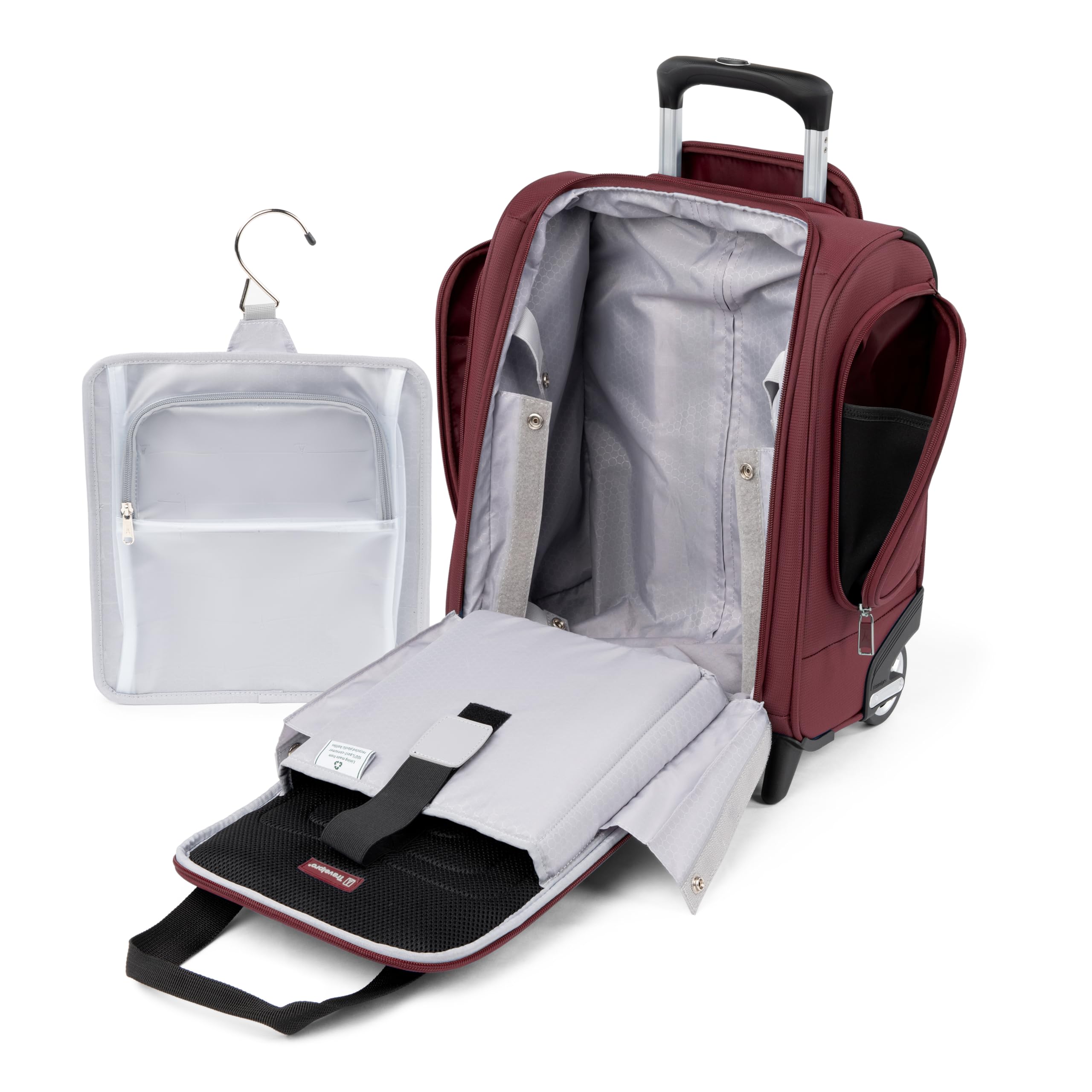 Travelpro Luggage Maxlite 5 Softside Lightweight Rolling Underseat Compact Carry on Upright 2 Wheel Bag, Men and Women ( Burgundy , 15-Inch ) Burgundy 15 Inch U2