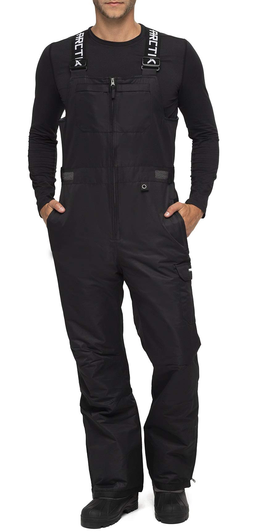 Arctix Men's Avalanche Athletic Fit Insulated Bib Overalls, Black, X-Large/32" Inseam U2