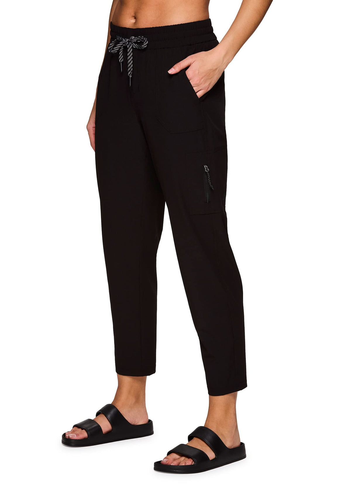 Avalanche Women's Ripstop Pant with UPF 50 Protection Everyday Hiking Ankle Pant with Pockets Quick Drying Pant for Hiking, Black Black X-Large U2