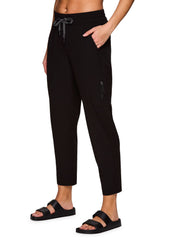 Avalanche Women's Ripstop Pant with UPF 50 Protection Everyday Hiking Ankle Pant with Pockets Quick Drying Pant for Hiking, Black Black X-Large U2