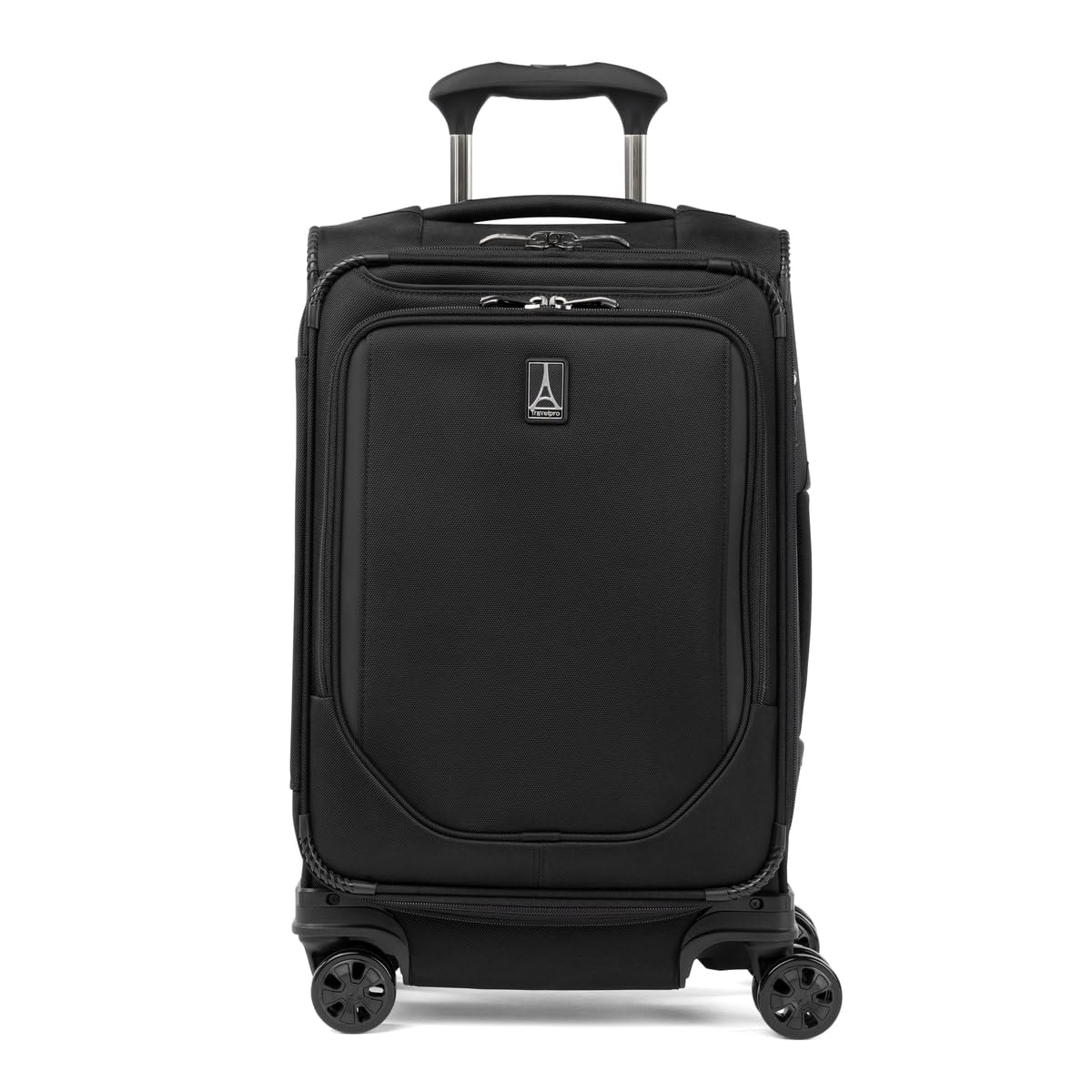 Travelpro Crew Classic Lightweight Softside Expandable Carry on Luggage, 8 Wheel Spinner Suitcase, Men and Women, Carry On 21-Inch, Black Black Carry On U2