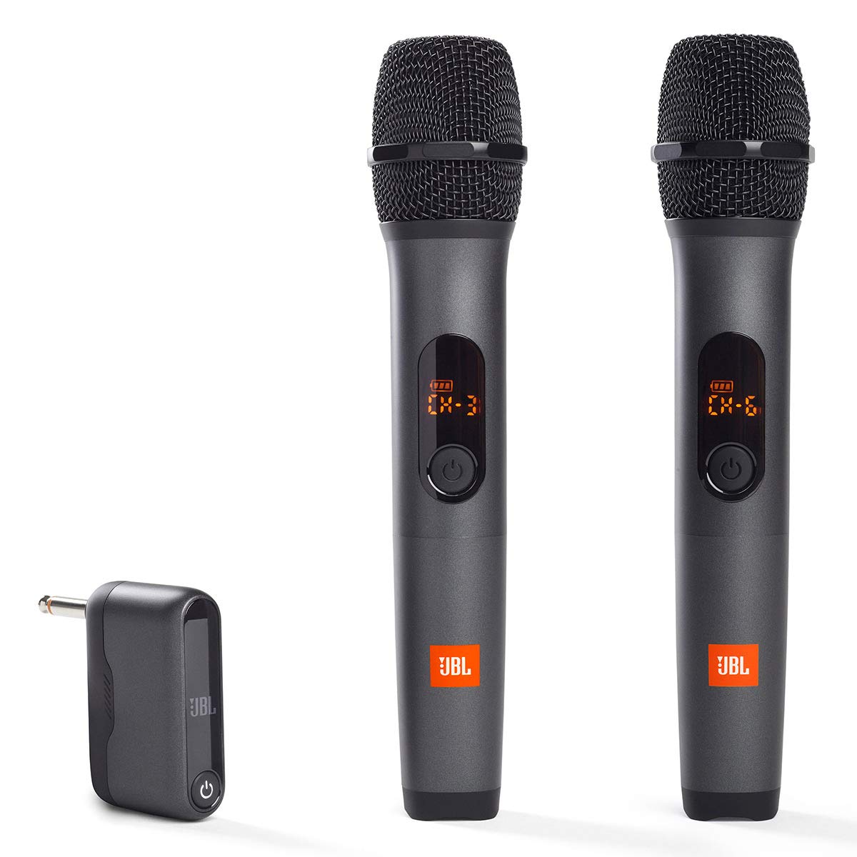 JBL Wireless Two Microphone System with Dual-Channel Receiver, Black Black  U1
