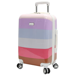 Nicole Miller New York Rainbow Luggage Collection - Lightweight 28 Inch (ABS+PC) Hardside Suitcase - Durable Large Checked Bag with 8-Rolling Spinner Wheels (28in, Rainbow Lavender)… U1