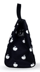 Kate Spade New York Black Portable Soft Cooler Lunch Bag, Thermal Tote with Silver Insulated Interior Lining and Storage Pocket, Sarah Stripe Sarah Stripe M U1