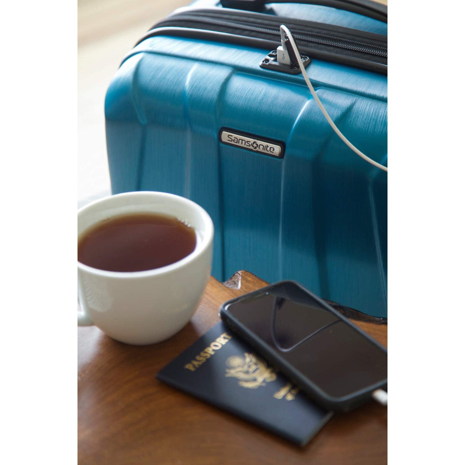 Samsonite Centric 2 Hardside Expandable Luggage with Spinner Wheels, Caribbean Blue, Carry-On 20-Inch Caribbean Blue Carry-on Spinner U1