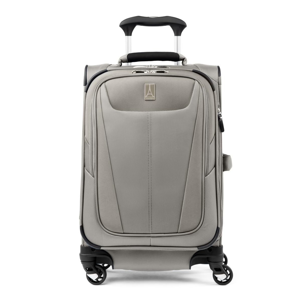 Travelpro Maxlite 5 Softside Expandable Carry on Luggage with 4 Spinner Wheels, Lightweight Suitcase, Men and Women, Champagne, Compact Carry on 20-Inch U1
