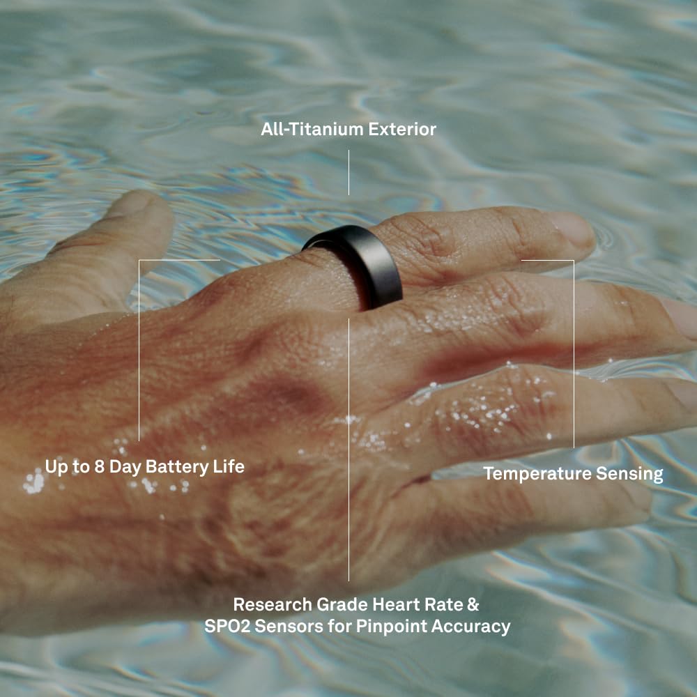 Oura Ring 4 - Gold - Size 7 - Sleep, Activity, Women’s Health, AI Advisor, Up to 8 Days of Battery Life, Size Before You Buy, Android & iOS Compatible Gold 7 U1