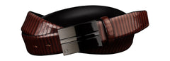 Flybelt by Roma Industries Business Class Reptile Embossed Leather Belt ( Cognac , 40US / 105EU ) Cognac 40 US 105 EU U1