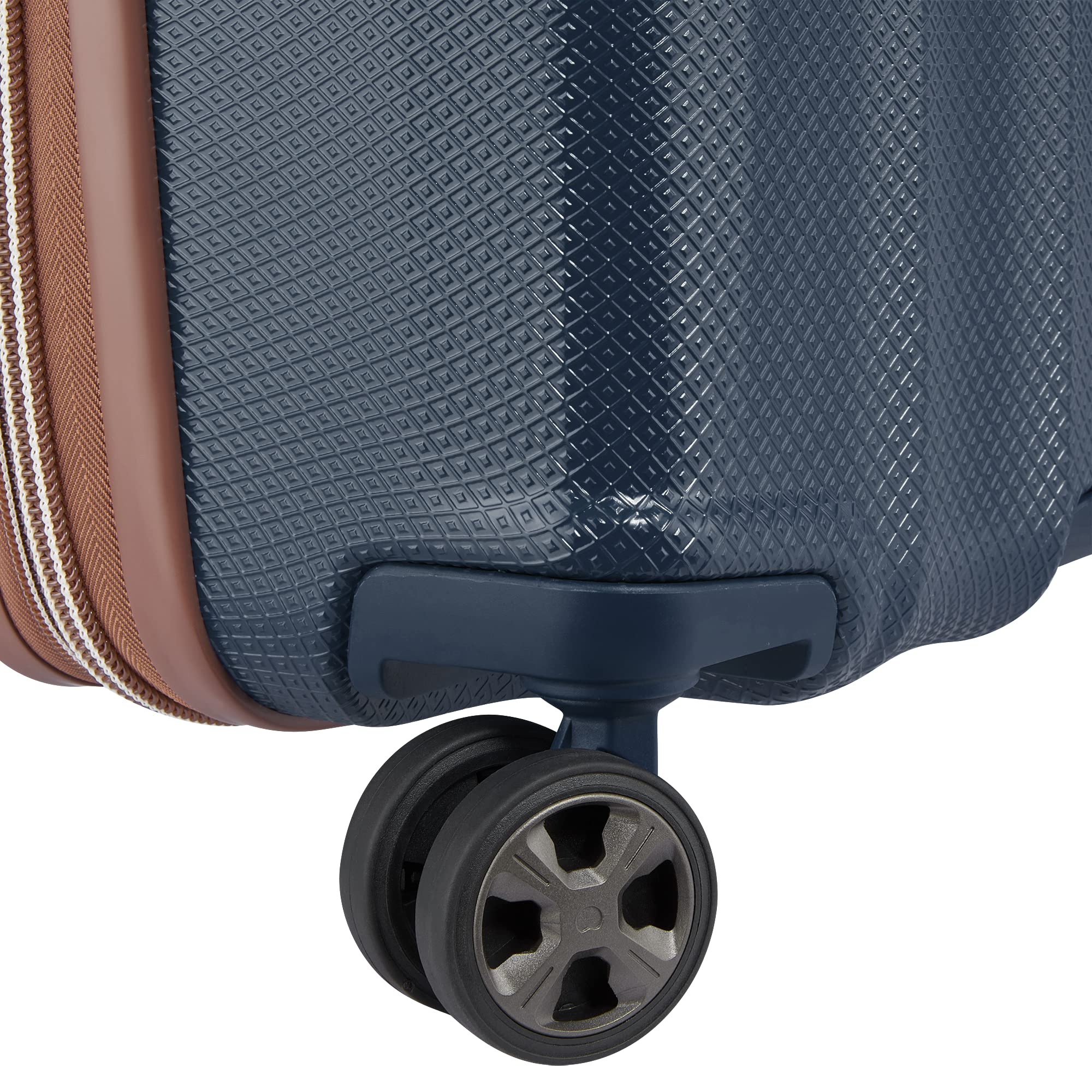 DELSEY Paris Carrousel Hardside Expandable Luggage with Spinner Wheels Navy Checked Medium 24 Inch U1