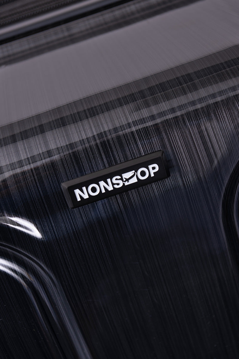 NONSTOP New York Elite Luggage Expandable Lightweight Spinner Wheels hard side shell Travel Suitcase Set, TSA Lock, Double USB Port, 3 packing cubes ( Black , Checked-Medium 24-Inch ) Black Checked Medium 24 Inch U1