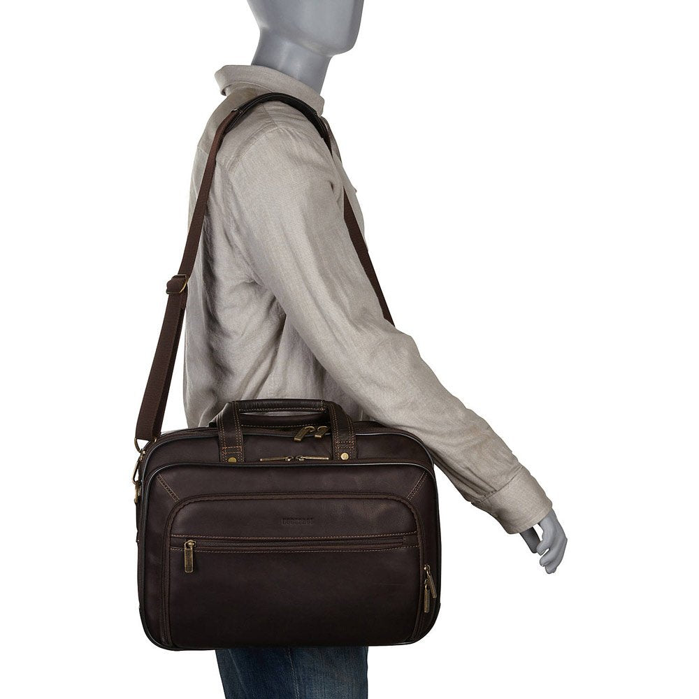 Heritage Colombian 15.6' Double Compartment Top Zip EZ-Scan Computer Portfolio U2