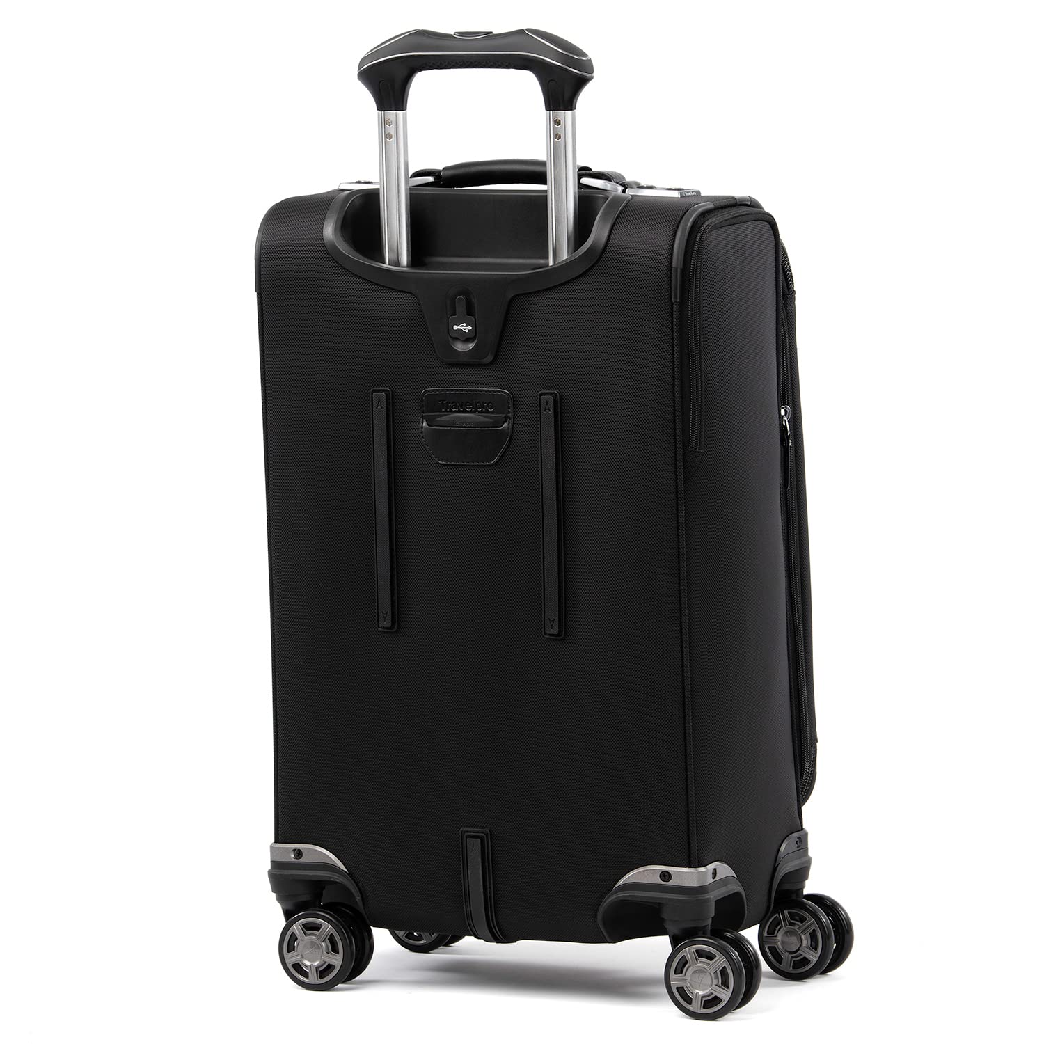 Travelpro Platinum Elite Softside Expandable Checked Luggage, 8 Wheel Spinner Large Suitcase, TSA Lock, Men and Women ( Shadow Black , Carry-On 21-Inch ) Shadow Black Carry On 21 Inch U25