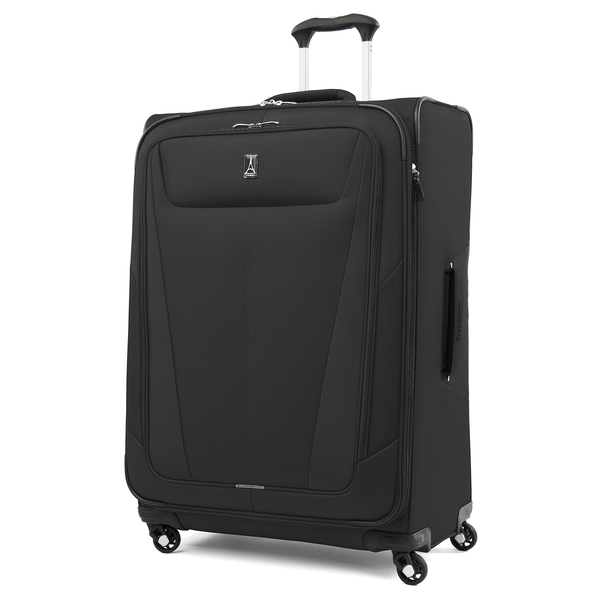 Travelpro Maxlite 5 Softside Expandable Luggage with 4 Spinner Wheels, Lightweight Suitcase, Men and Women ( Black , 3-Piece Set (21/25/29) ) Black 3 Piece Set 21 25 29 U1