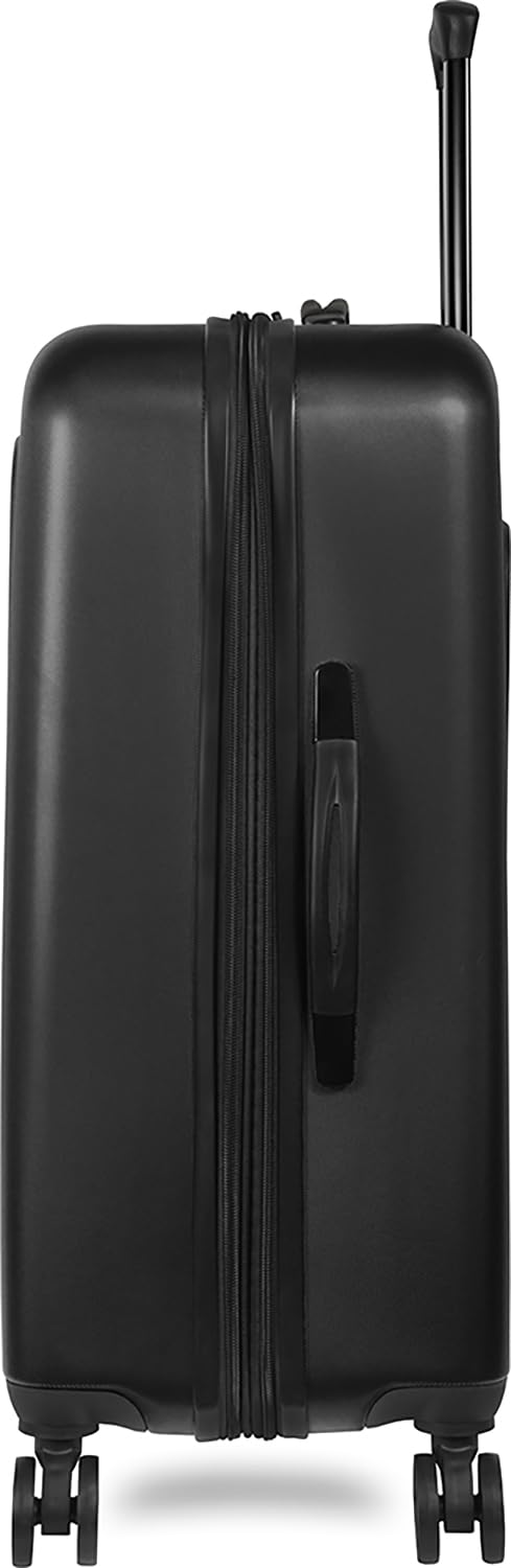 TOTAL TRAVELWARE Passage Expandable Hardside Spinner ( Black , Checked-Medium 24-Inch ) Black Checked Medium 24 Inch U2