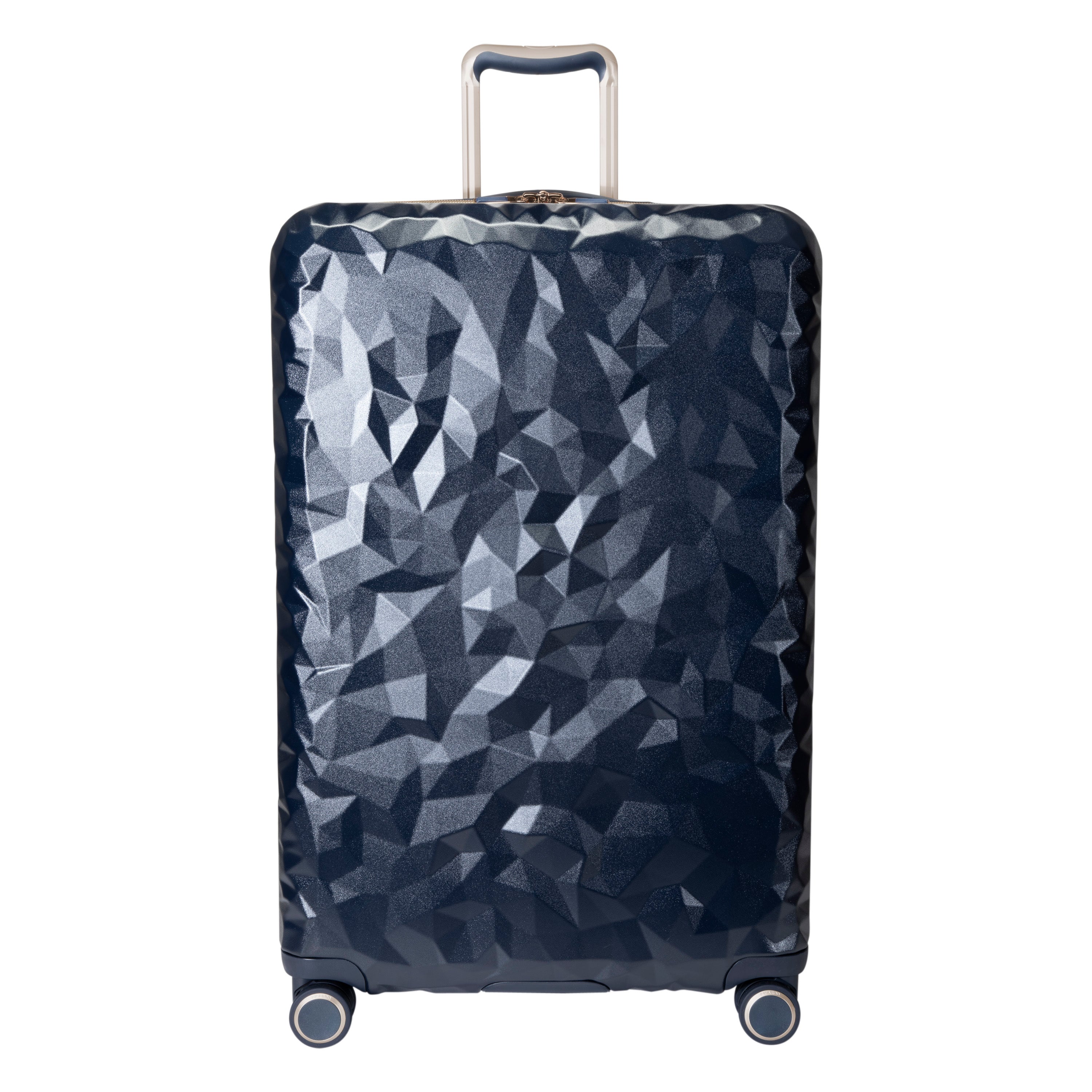 Ricardo Beverly Hills Indio Hardside Luggage, Durable, Spacious, Stylish, Compression Straps, Secondary Packing Compartment ( Dark Navy , Checked-Large 28-Inch ) Dark Navy Checked Large 28 Inch U1
