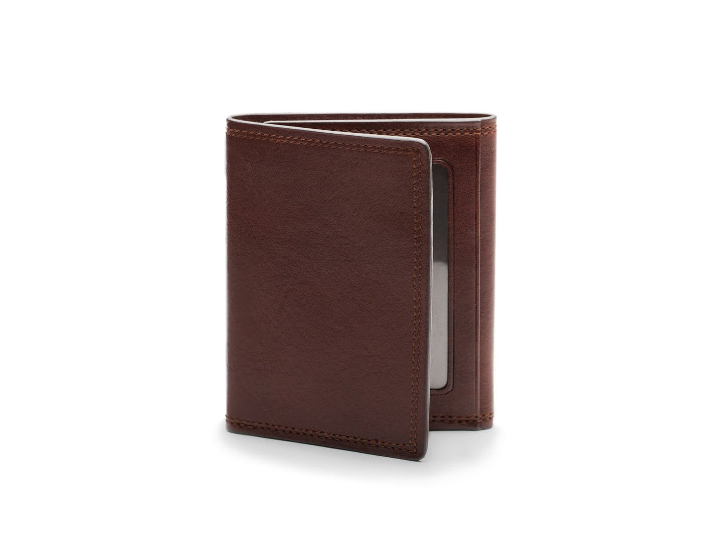 Bosca Mens Dolce Collection - Double I.D. Trifold ( Dark Brown , One Size ) Dark Brown One Size U1