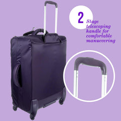 Lipault - Original Plume Spinner 65/24 Luggage - Carry On Suitcase Rolling Bag for Women – Purple   U1