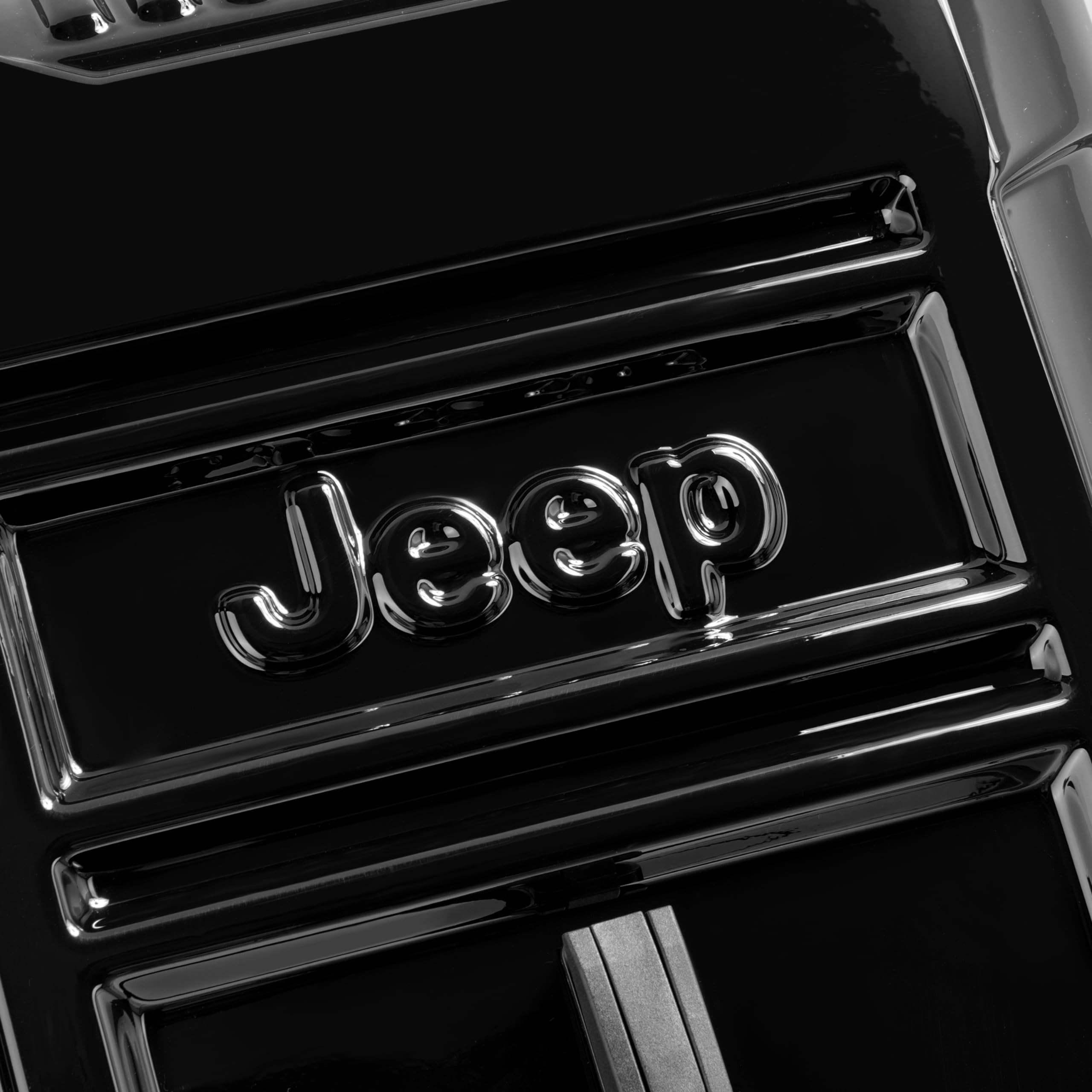 Jeep JH003B Hardside Expandable Luggage with Two Wheels ( Black , Checked-Large 30 Inch ) Black Checked Large 30 Inch U1