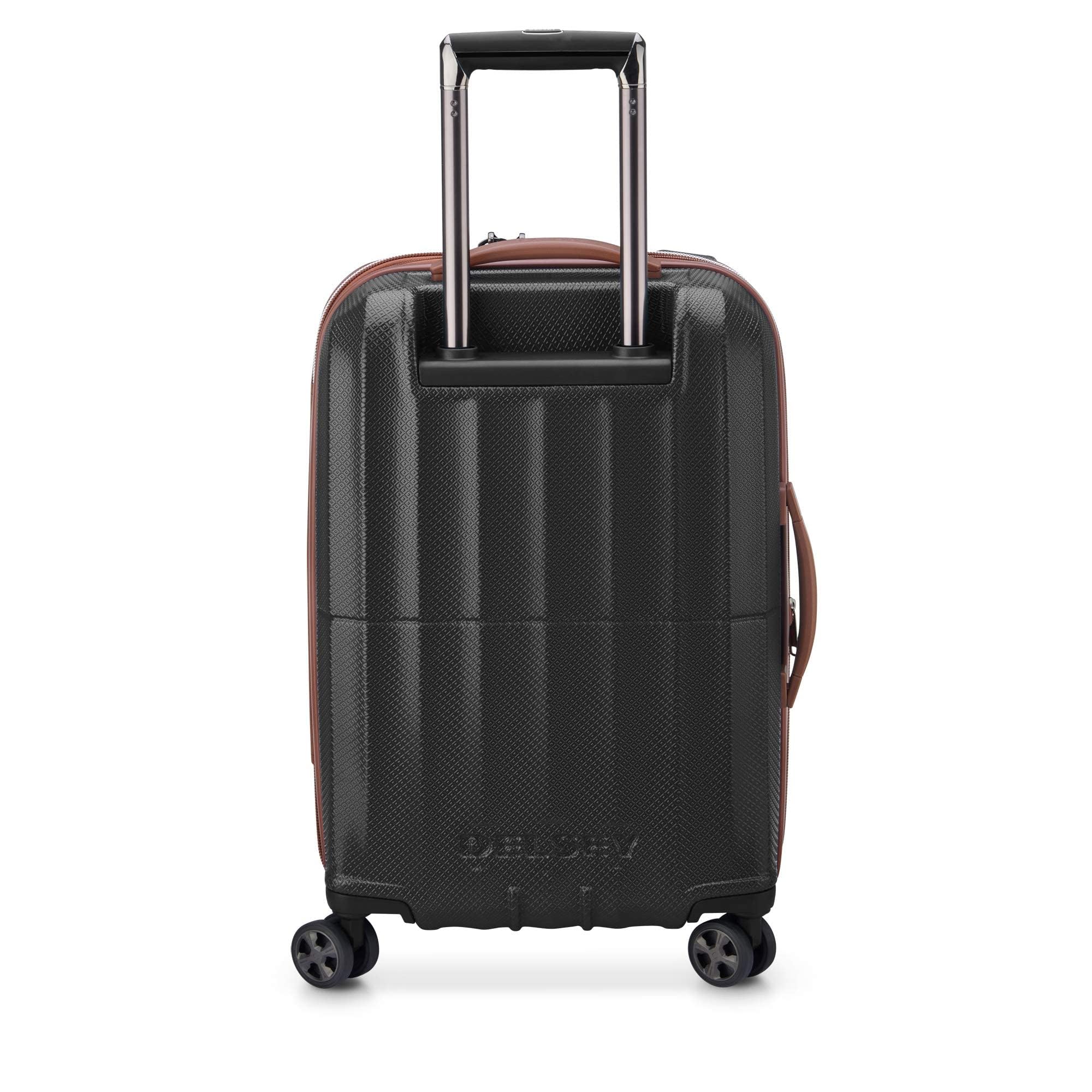 DELSEY PARIS Carrousel Hardside Expandable Luggage with Spinner Wheels ( Black , Checked-Medium 24 Inch ) Black Checked Medium 24 Inch U8