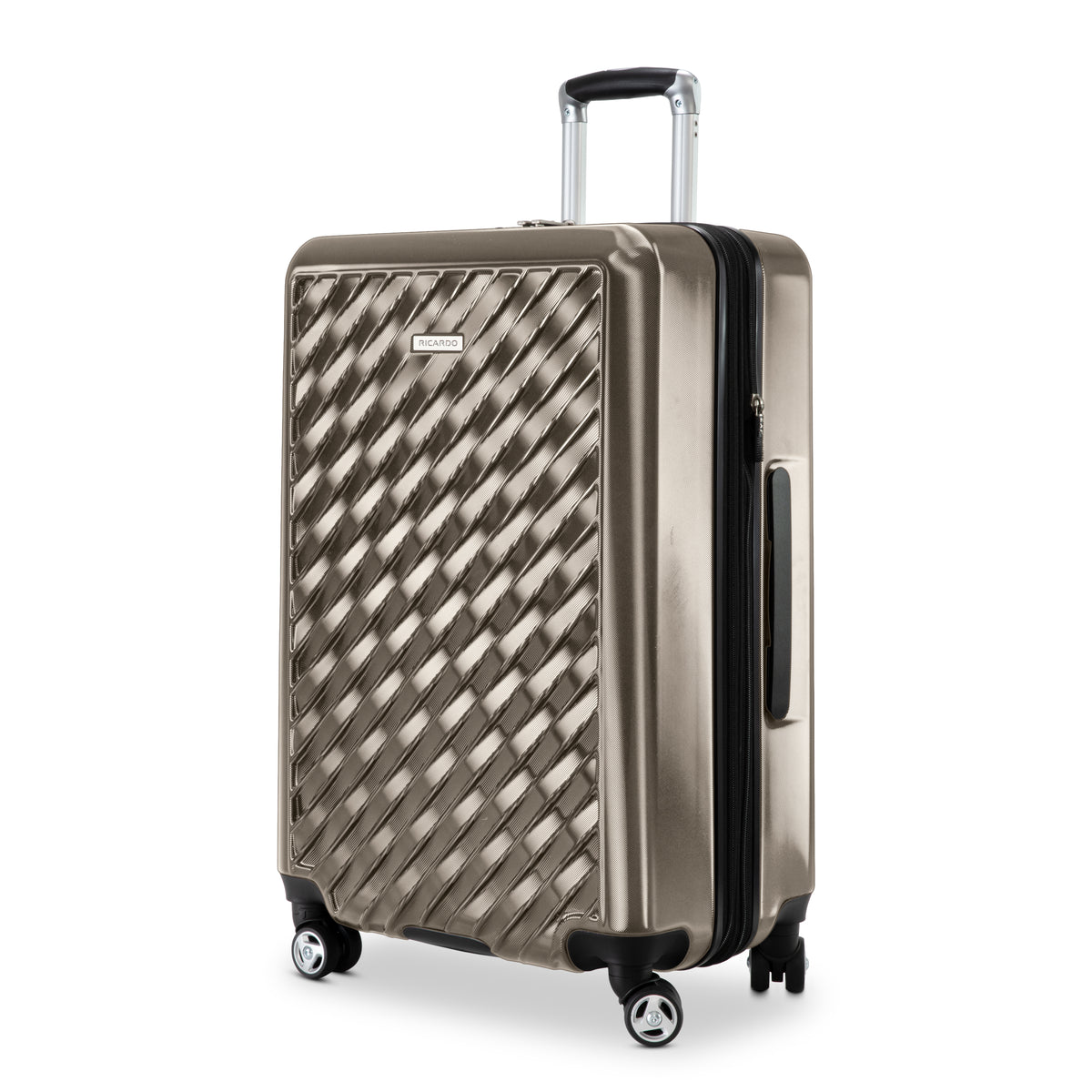 Ricardo Beverly Hills Melrose Hardside Expandable Luggage with Lightweight Construction for Smooth Traveling, Stylish, Durable, and Spacious, Men and Women ( Bronze , Check-In Medium 25-Inch ) Bronze Check In Medium 25 Inch U1