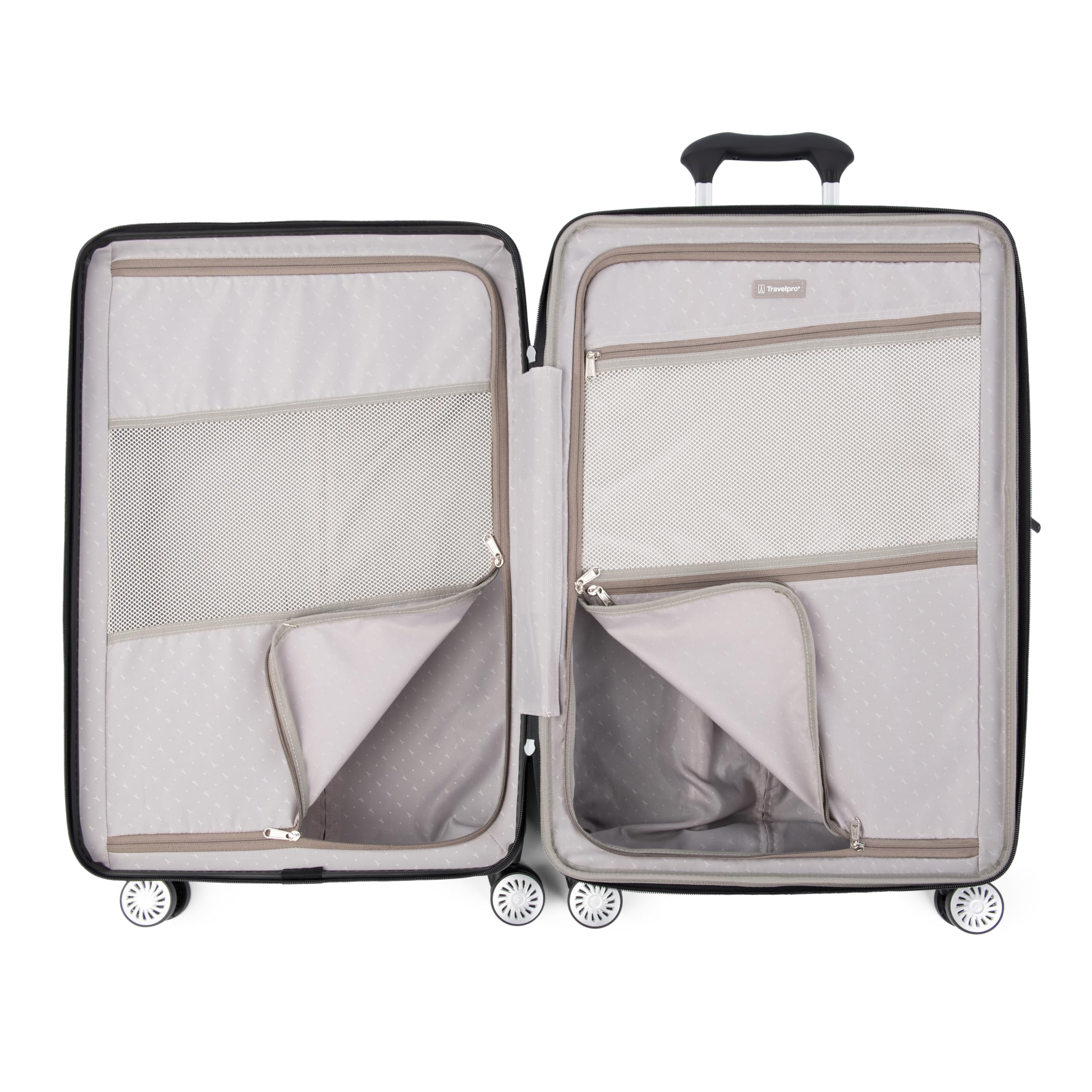 Travelpro Pathways 3 Hardside Expandable Luggage, 8 Spinner Wheels, Lightweight Hard Shell Suitcase ( Champagne , Checked Medium 25 Inch ) Champagne Checked Medium 25 Inch U5