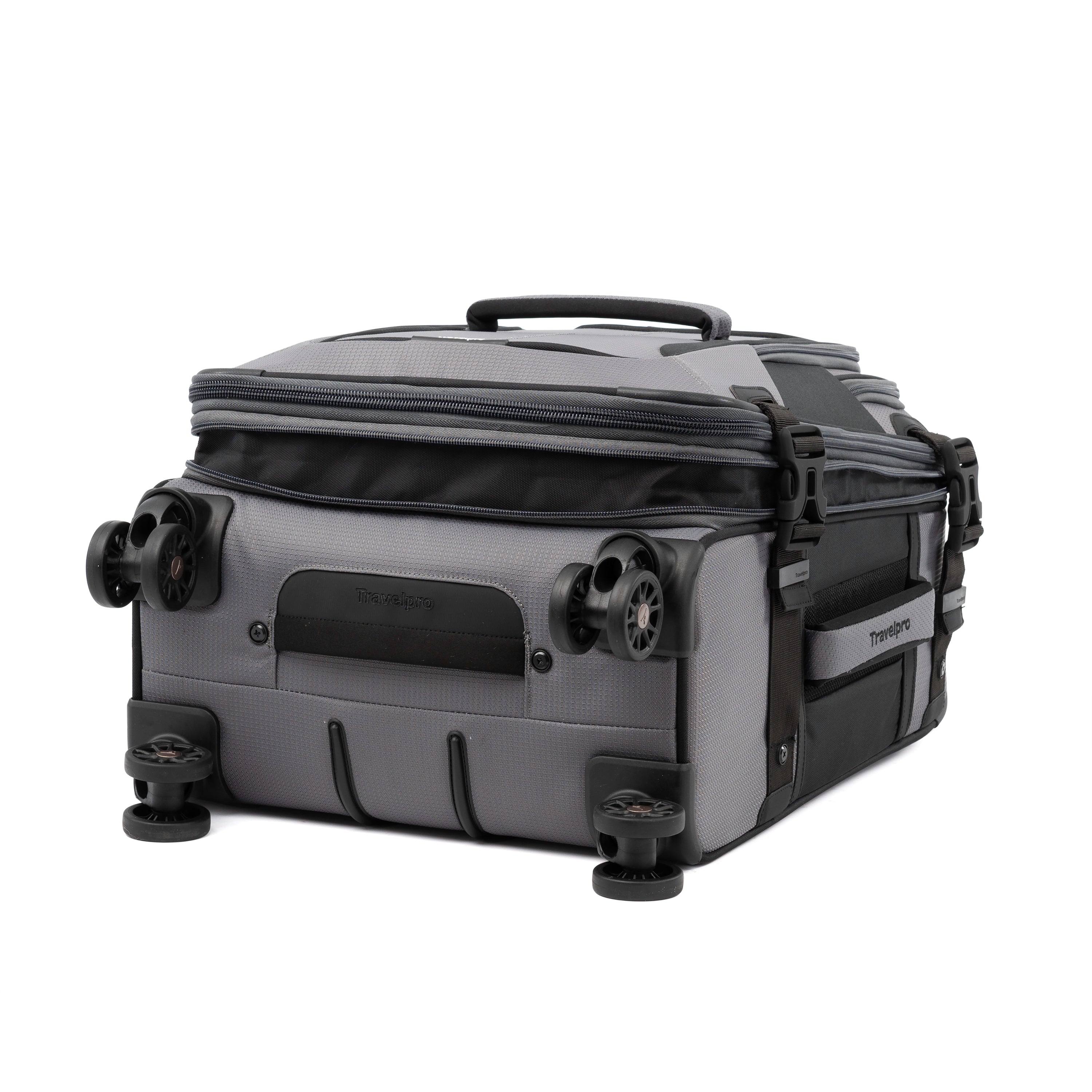 Travelpro Bold-Softside Expandable Luggage with Spinner Wheels ( Grey/Black , Carry-On 21-Inch ) Grey/Black Carry On 21 Inch U4