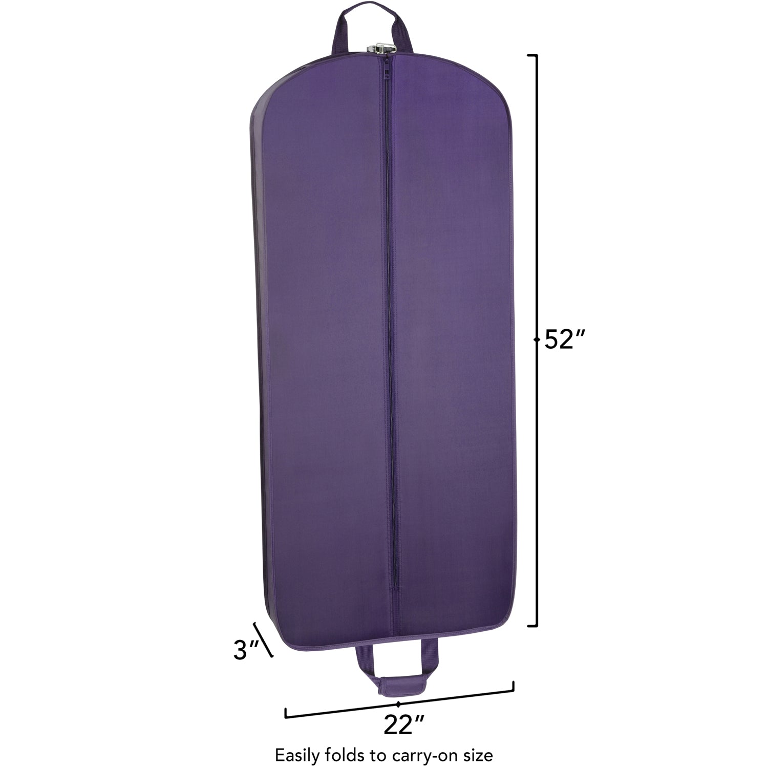 WallyBags 52" Deluxe Travel Garment Bag ( Purple , 52-inch ) Purple 52 Inch U1