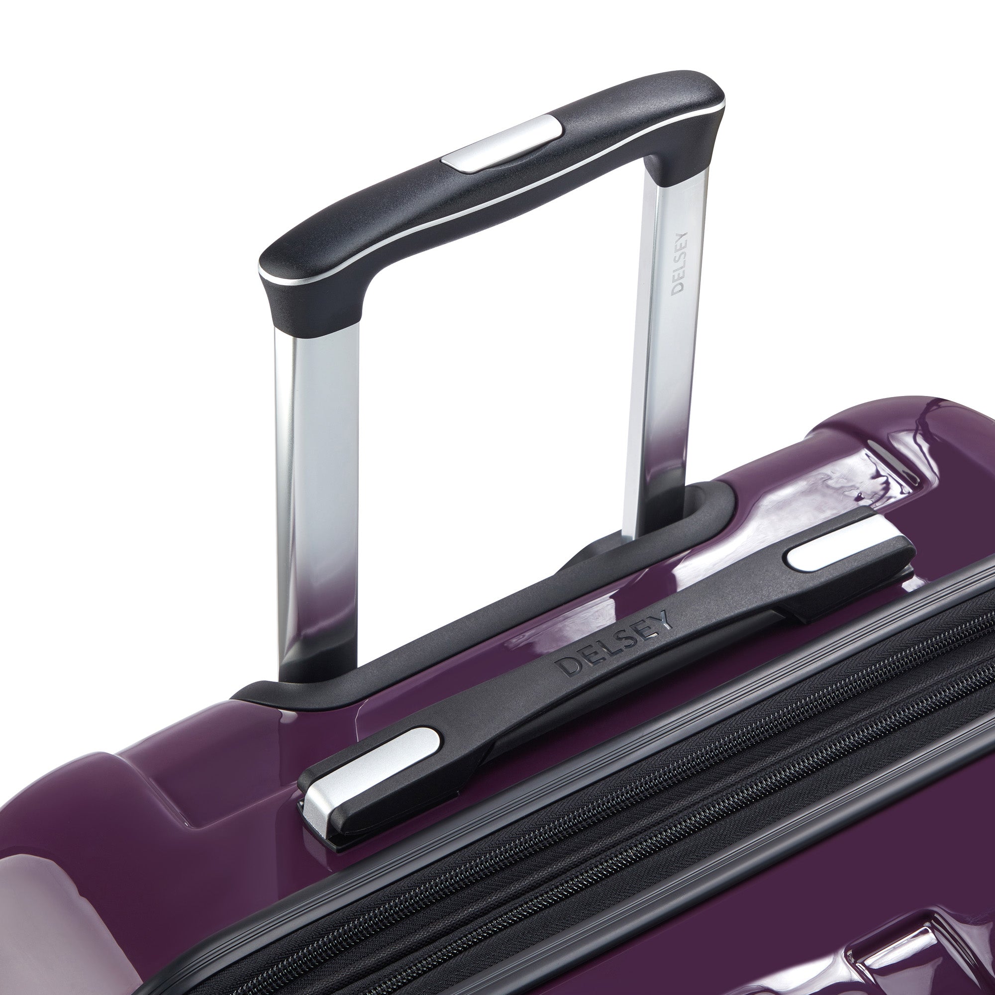 DELSEY Paris Helium Aero Hardside Expandable Luggage with Spinner Wheels ( Plum , Checked-Medium 25 Inch ) Plum Checked Medium 25 Inch U6