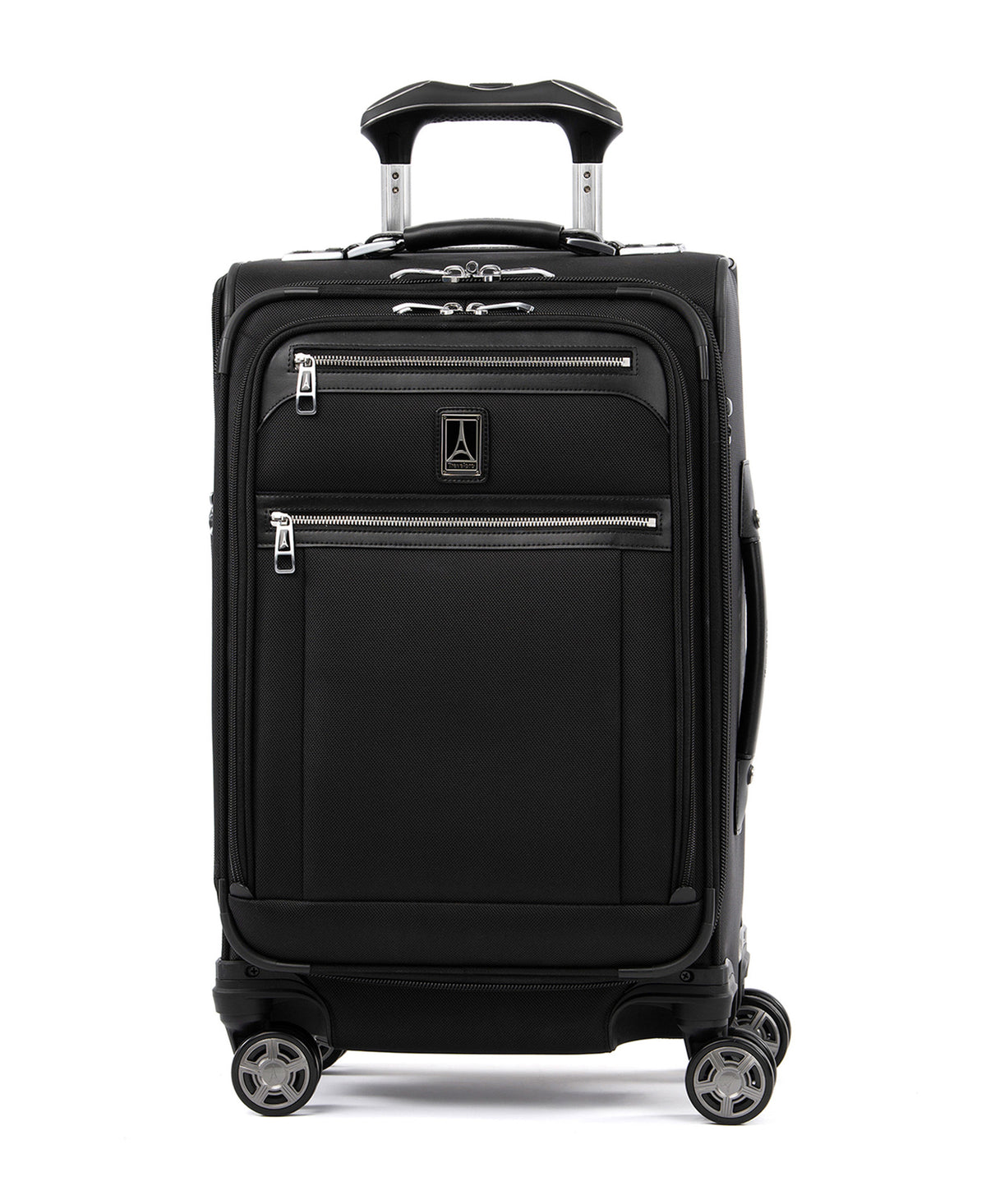 Travelpro Platinum Elite Softside Expandable Carry on Luggage, 8 Wheel Spinner Suitcase, USB Port, Suiter, Men and Women, Carry On 21-Inch ( Shadow Black , Carry-On 21-Inch ) Shadow Black Carry On 21 Inch U35