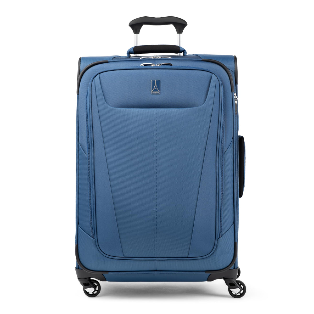 Travelpro Maxlite 5 Softside Expandable Luggage with 4 Spinner Wheels, Lightweight Suitcase, Men and Women ( Ensign Blue , Checked-Medium 25-Inch ) Ensign Blue Checked Medium 25 Inch U37
