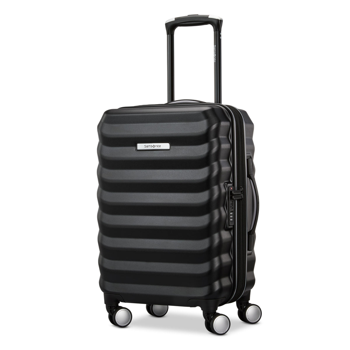 Samsonite Hard-Sided 20-Inch Lightweight Carry On Expandable Element Suitcase: Durable, 360 Spinner Wheels, Adjustable Telescopic Handle, TSA-Approved Lock ( Alpine Black , 20-Inch Carry-On ) Alpine Black 20 Inch Carry On U1