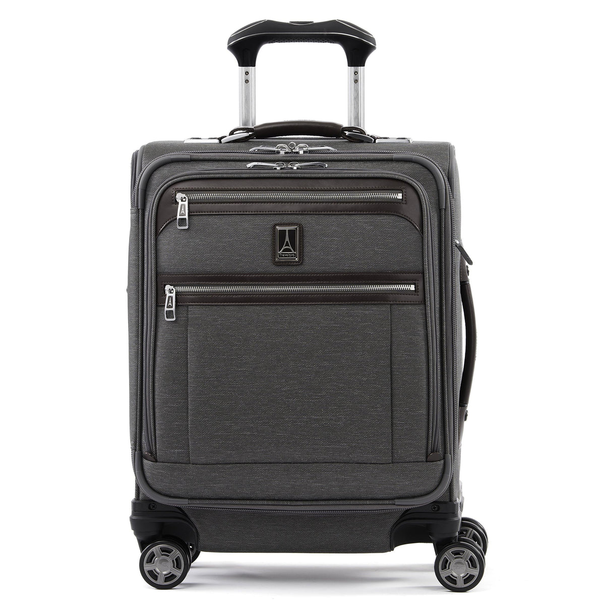 Travelpro Platinum Elite Softside Expandable Checked Luggage, 8 Wheel Spinner Large Suitcase, TSA Lock, Men and Women ( Vintage Grey , International Carry-on 19-Inch ) Vintage Grey International Carry On 19 Inch U5