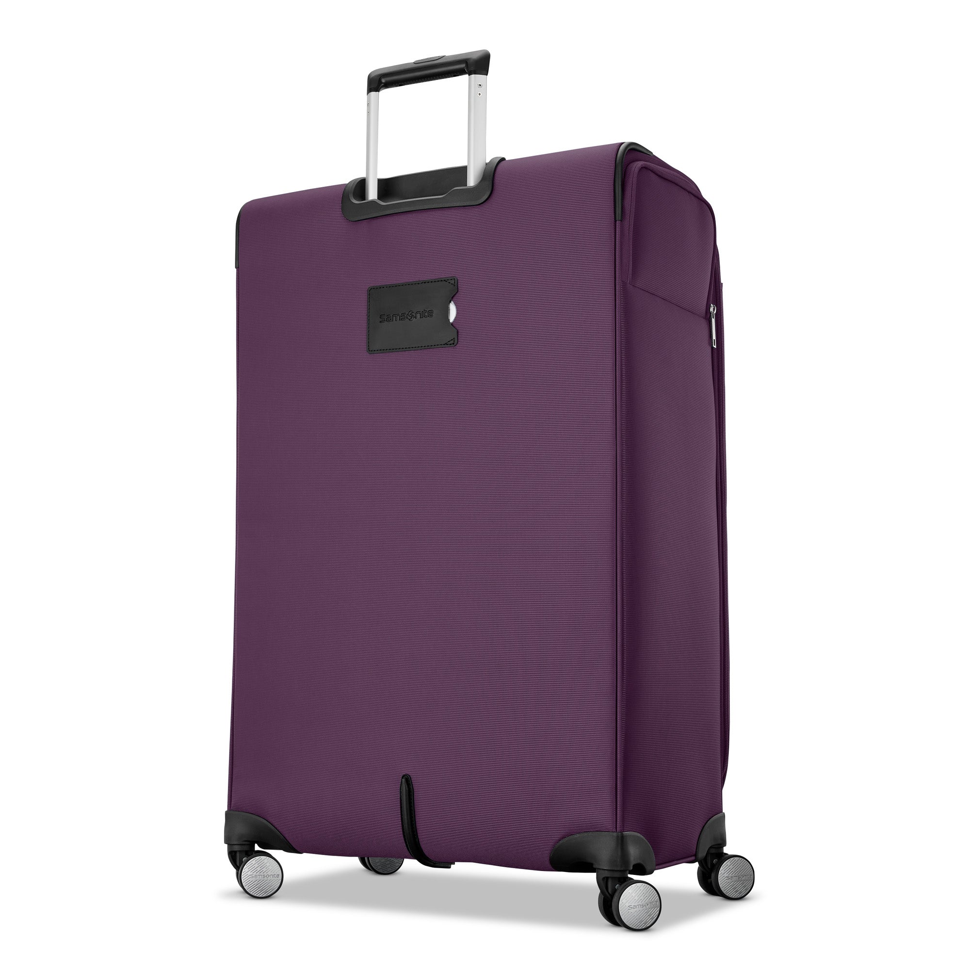Samsonite Element Soft-Sided 29-Inch Lightweight Large Checked Expandable Suitcase: Durable, 360 Spinner Wheels, Adjustable Telescopic Handle, 2 Front & 1 Side Pocket ( Purple , 29-Inch Checked-Large ) Purple 29 Inch Checked Large U8