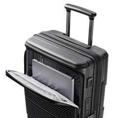 Samsonite Paralux Carry-On Luggage - Innovative Design - Quick Access Front Pocket - Dual Suspension Wheel Technology - TSA Lock - Expandable - Includes Removable Packing Cubes ( Black , Carry-On Spinner ) Black Carry On Spinner U1