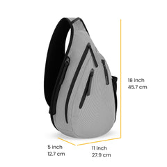 Sherpani Esprit, Anti Theft Sling Bag, Sling Backpack, 10L Travel Bag, Crossbody Backpack, Travel Gift for Women, Fits 10 Inch Tablet ( Sterling , One Size ) Sterling One Size U1