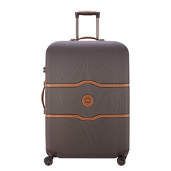 DELSEY Paris Chatelet Hardside Luggage with Spinner Wheels ( Chocolate Brown , Checked-Large 28 Inch ) Chocolate Brown Checked Large 28 Inch U5