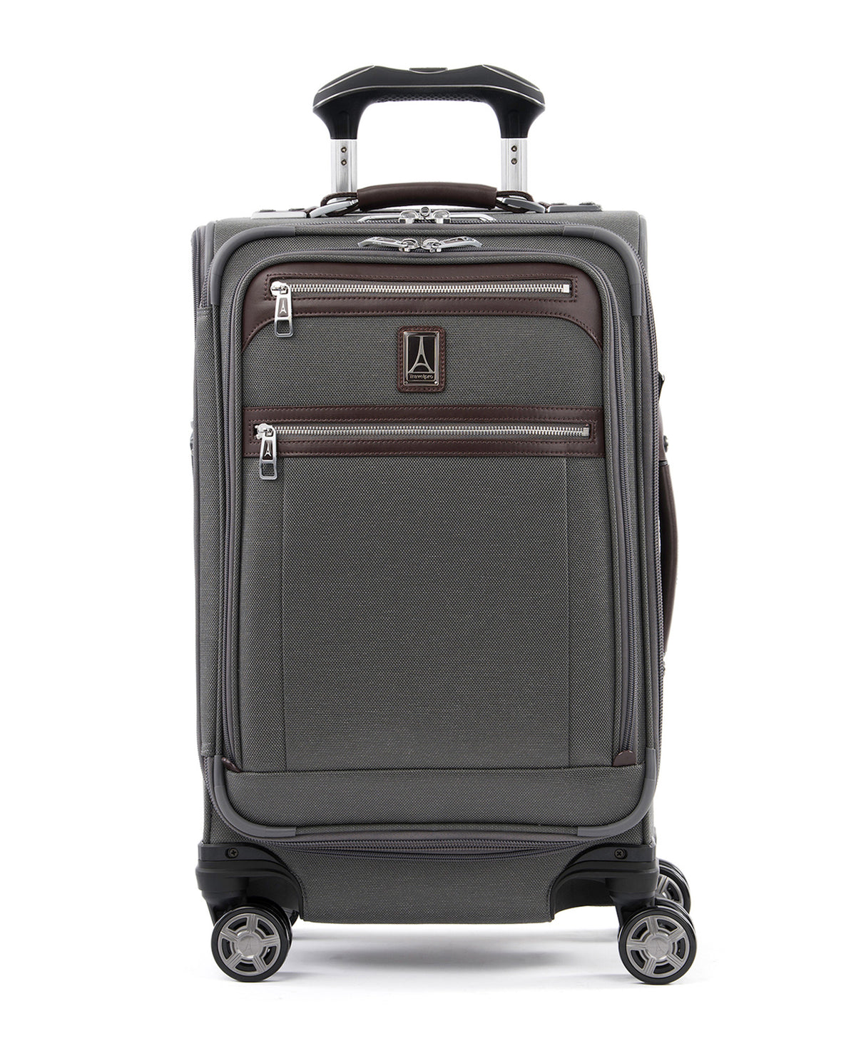 Travelpro Platinum Elite Softside Expandable Carry on Luggage, 8 Wheel Spinner Suitcase, USB Port, Suiter, Men and Women, Carry On 21-Inch ( Vintage Grey , Carry-On 21-Inch ) Vintage Grey Carry On 21 Inch U12