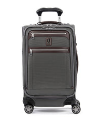 Travelpro Platinum Elite Softside Expandable Carry on Luggage, 8 Wheel Spinner Suitcase, USB Port, Suiter, Men and Women, Carry On 21-Inch ( Vintage Grey , Carry-On 21-Inch ) Vintage Grey Carry On 21 Inch U12