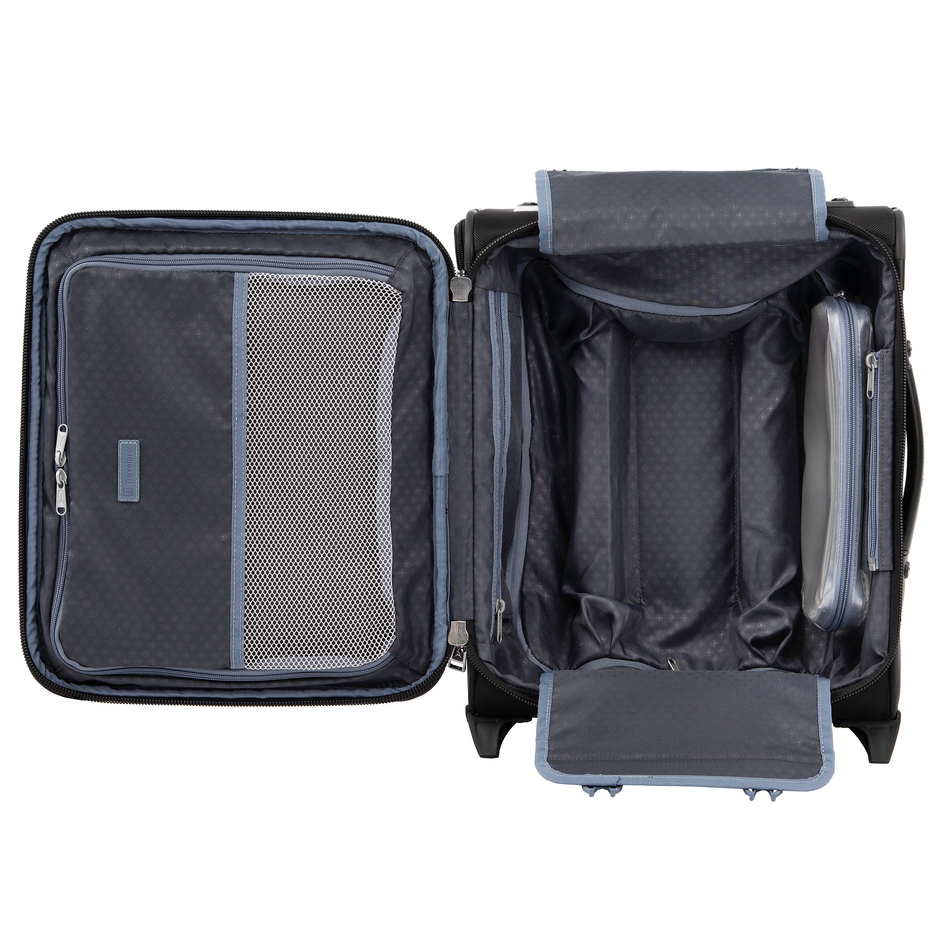 Travelpro Platinum Elite Softside Expandable Luggage, 2 Wheel Upright Suitcase, USB Port, Men and Women U6