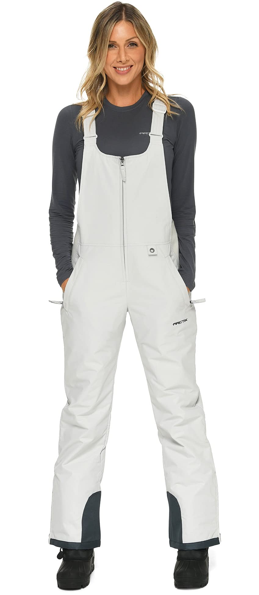 Arctix Women's Essential Bib Overall Regular 31 ( Quiet Grey , X-Small Short ) Quiet Grey X Small Short U4