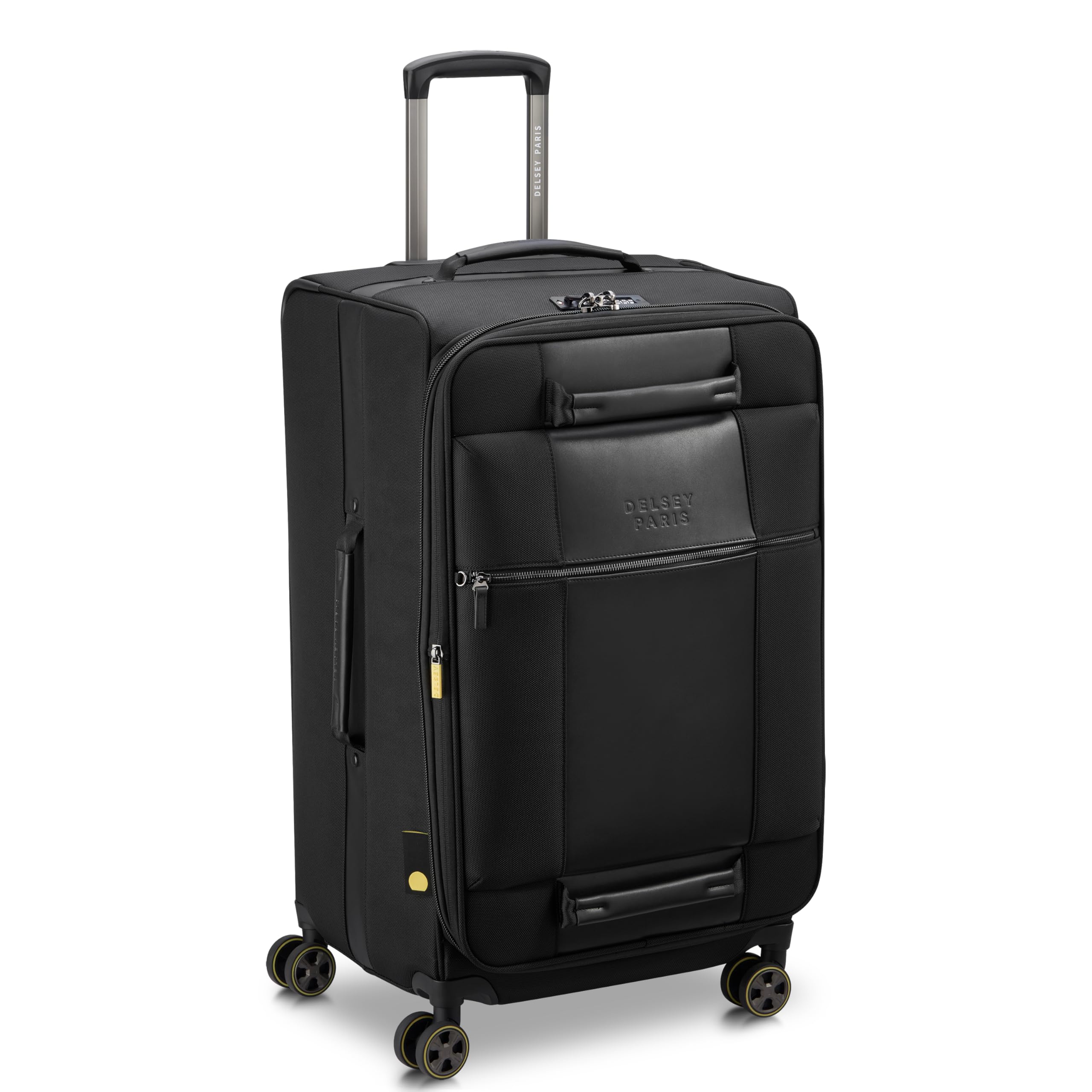 DELSEY Paris Wagram Softside Expandable Luggage with Spinner Wheels ( Black , Checked 26 Inch Trunk ) Black Checked 26 Inch Trunk U1