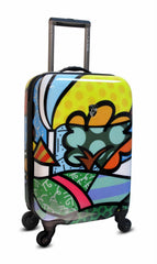 Heys USA Luggage Britto Flowers 22 Inch Hard Side Carry On Suitcase U1