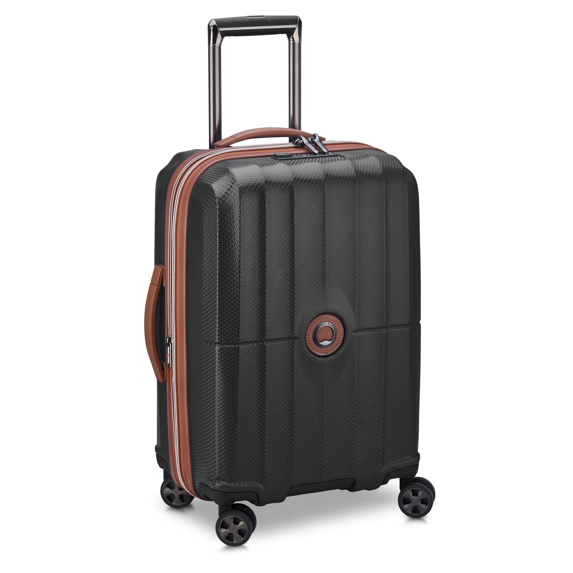 DELSEY PARIS Carrousel Hardside Expandable Luggage with Spinner Wheels ( Black , Checked-Medium 24 Inch ) Black Checked Medium 24 Inch U8