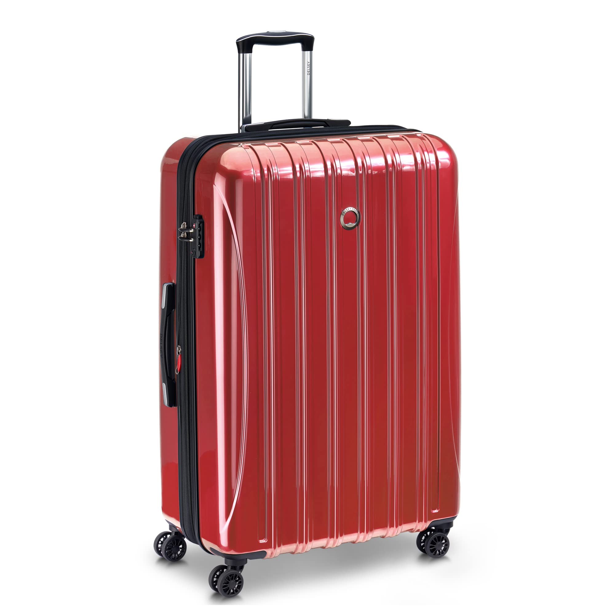 DELSEY Paris Helium Aero Hardside Expandable Luggage with Spinner Wheels ( Brick Red , 3-Piece Set (19/24/28) ) Brick Red 3 Piece Set 19 24 28 U3