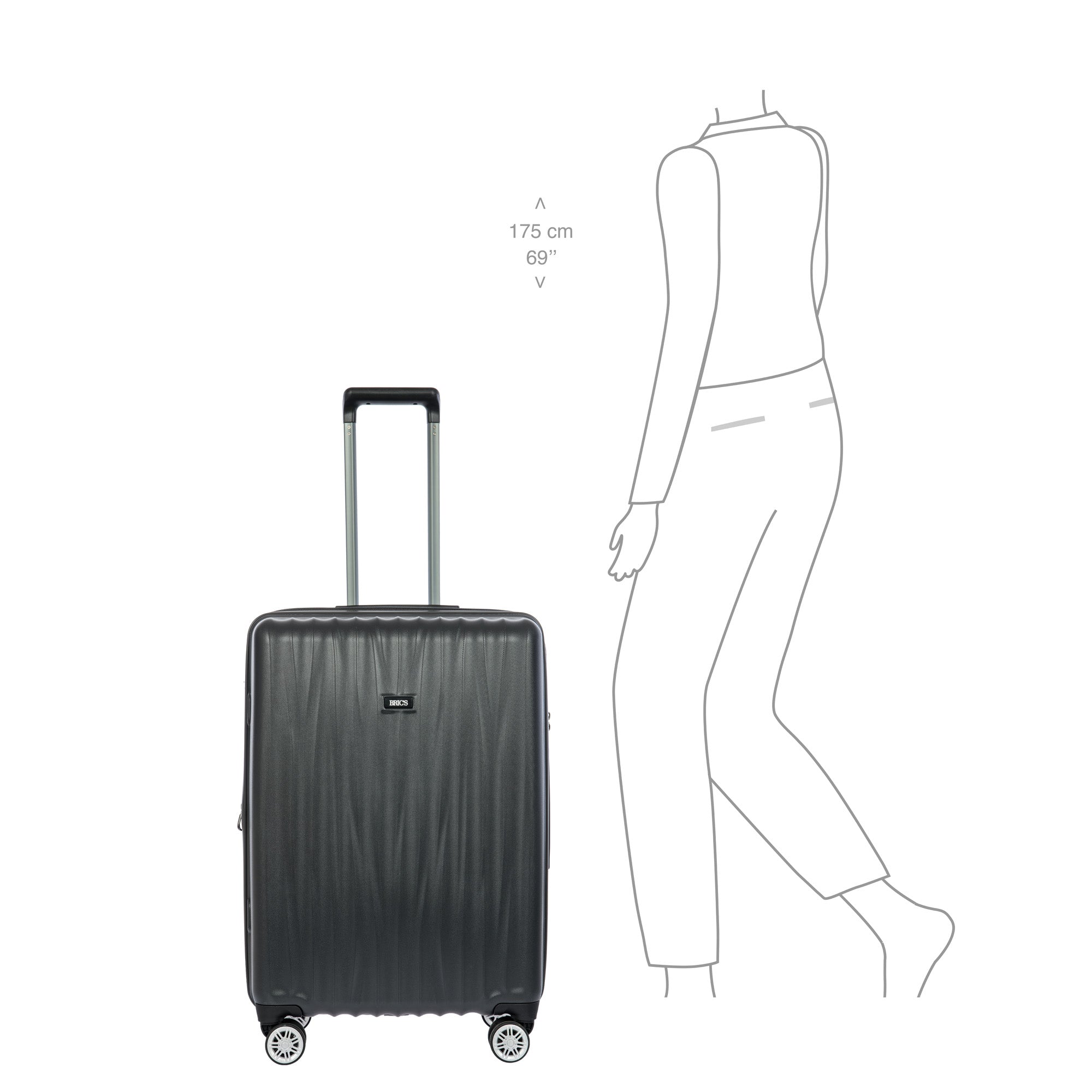 Bric's Cervia 27" Expandable Spinner ( Dark Grey , 27-Inch ) Dark Grey 27 Inch U2