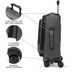 Travelpro Crew Classic Lightweight Softside Expandable Luggage, 2 Wheel Upright Rollaboard Suitcase, Men and Women ( Titanium Grey , Compact Carry On 20-Inch ) Titanium Grey Compact Carry On 20 Inch U4